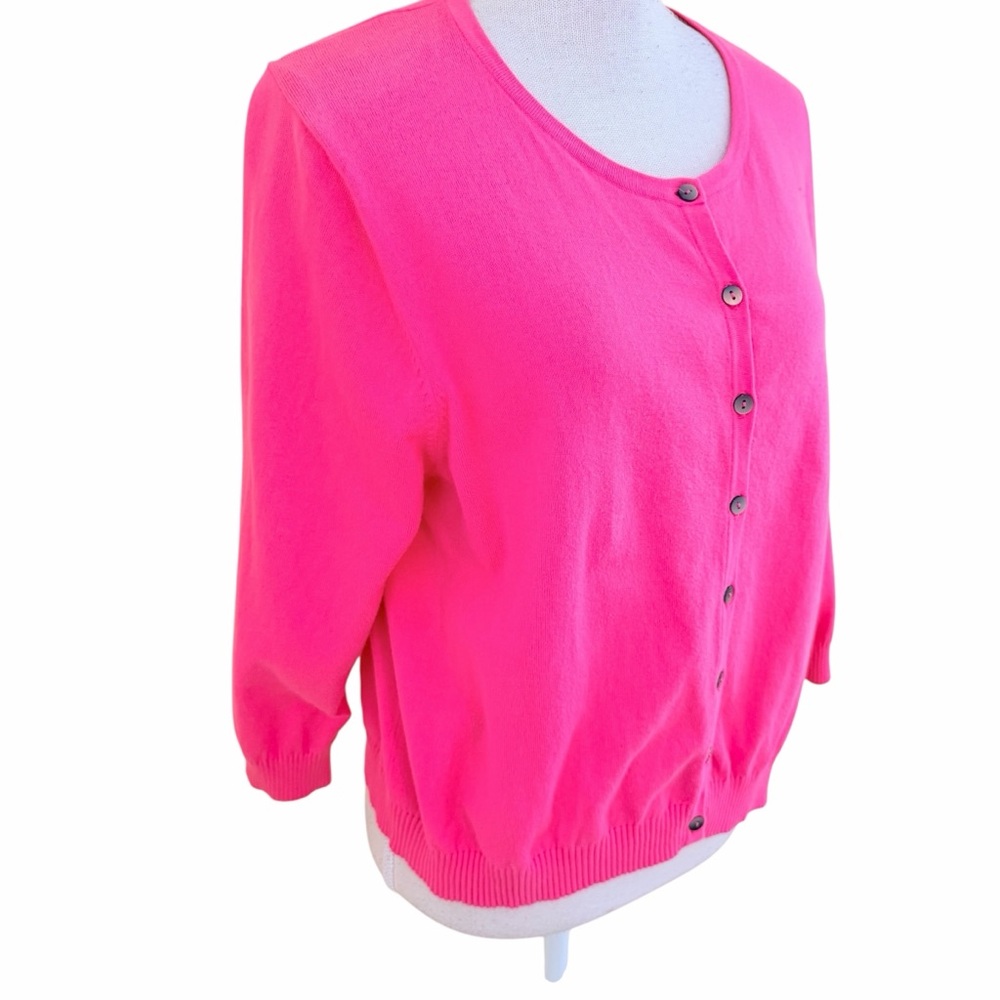 Boden Pink Scoop Neck Button Front Cardigan 18 - Picture 4 of 9